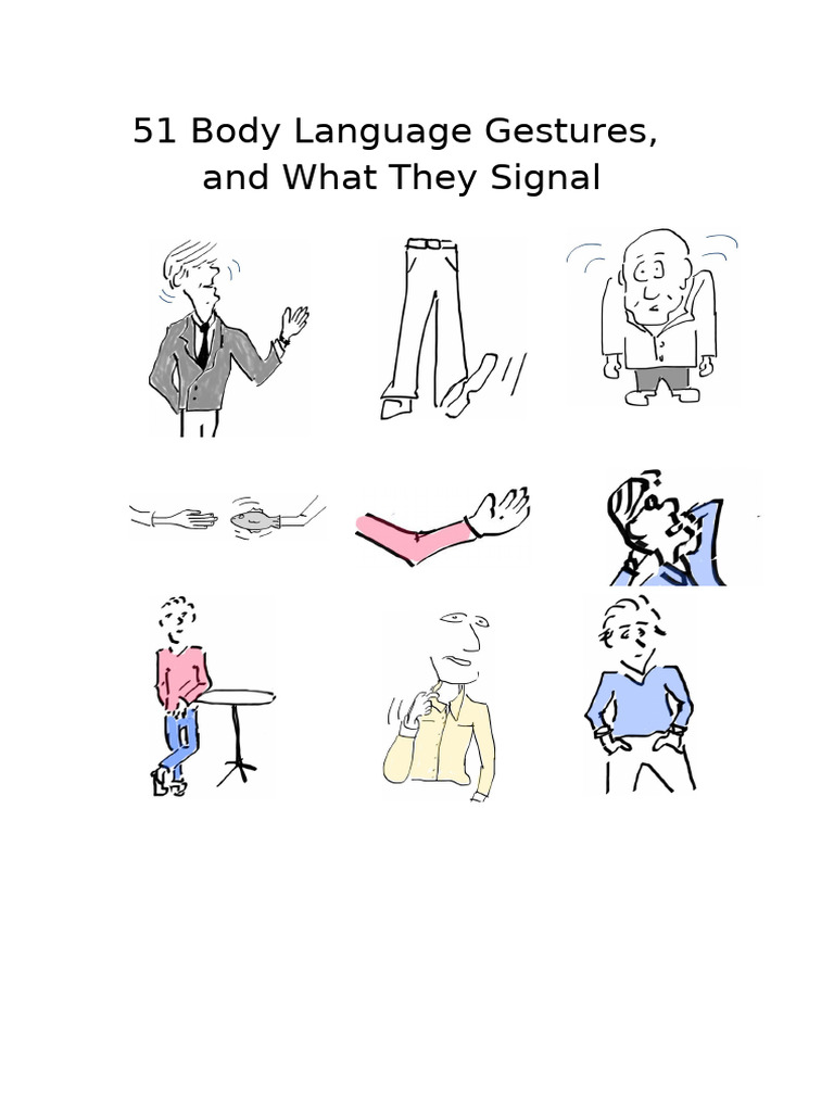 Understanding 51 Body Language Gestures | PDF | Body Language | Gesture