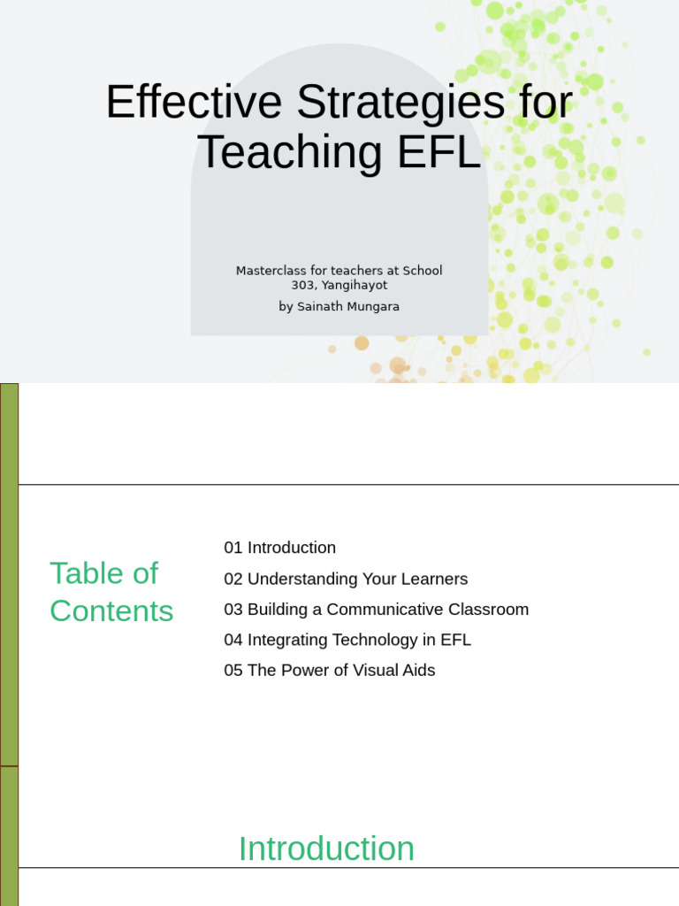 Effective Strategies For Teaching Efl Pdf