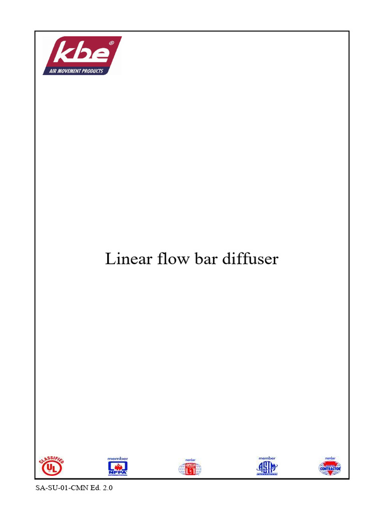KBE Linear Flow Bar Diffuser Overview | PDF