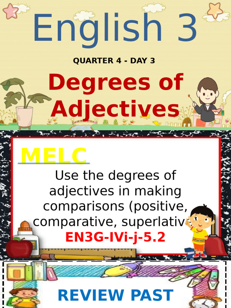 Q4 - ENGLISH 3-Week 1-DAY 3 | PDF | Adjective | Linguistics