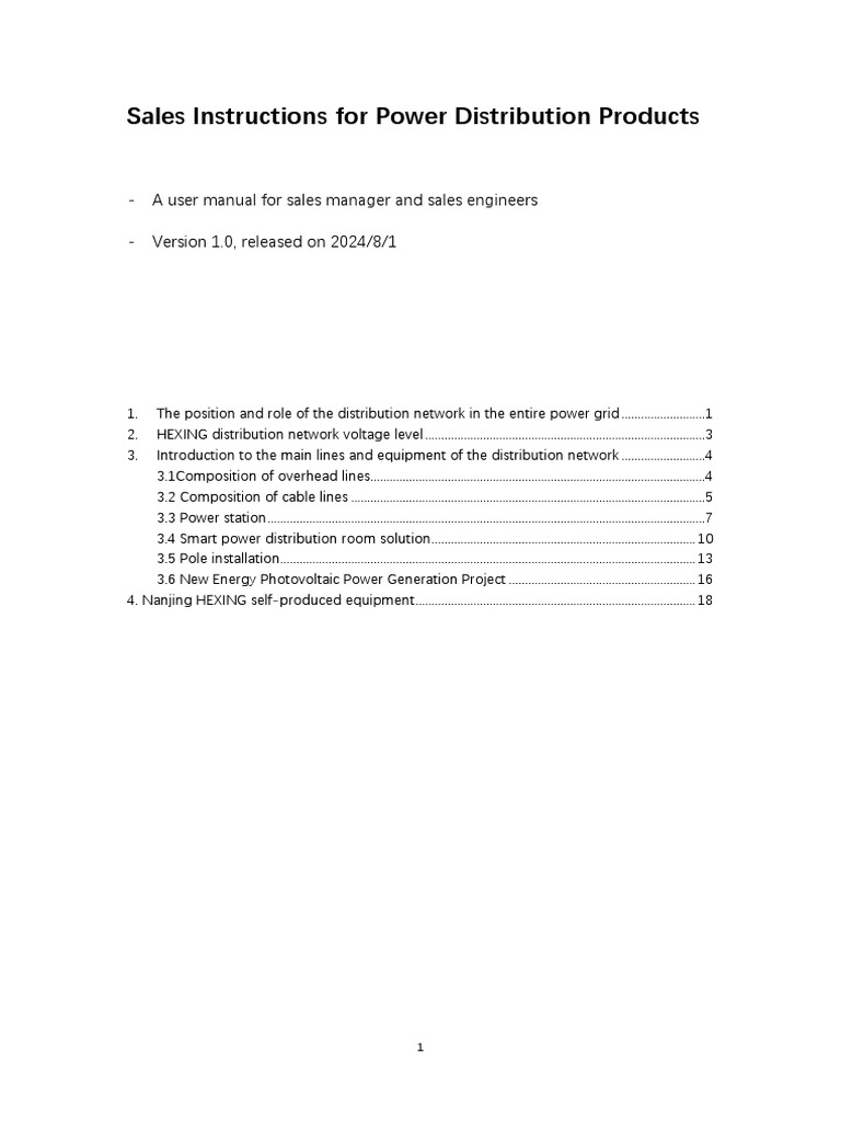 Sales Guide for Power Distribution Products | PDF | Electric Power ...