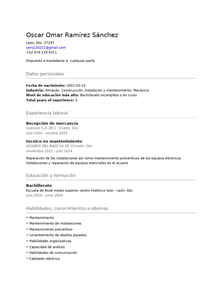 Oscar Omar Ram%C3%ADrez S%C3%A1nchez | PDF