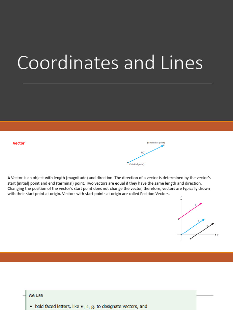 Scalar Equations and Vector Lines | PDF | Euclidean Vector | Scalar ...