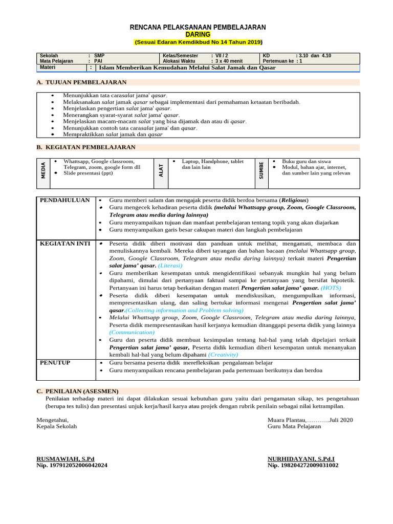 RPP Daring Pai 7 | PDF