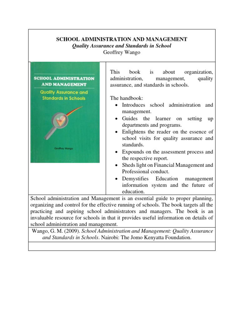School Administration & Management Guide | PDF
