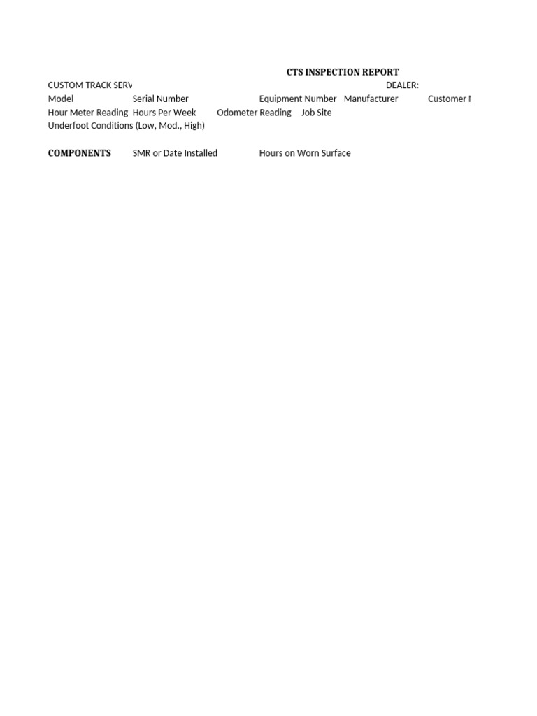 CTS Inspection Report Summary | PDF