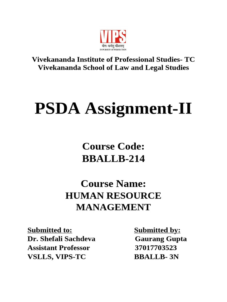 PSDA Assignment-II: Course Code: BBALLB-214 Course Name | PDF