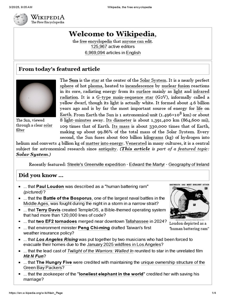 Overview of Wikipedia's Features | PDF | Sun | Stars