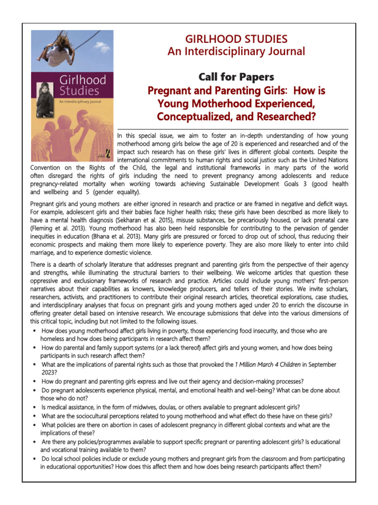 GHS - CFP - Pregnant and Parenting Girls | PDF | Gender | Gender Studies