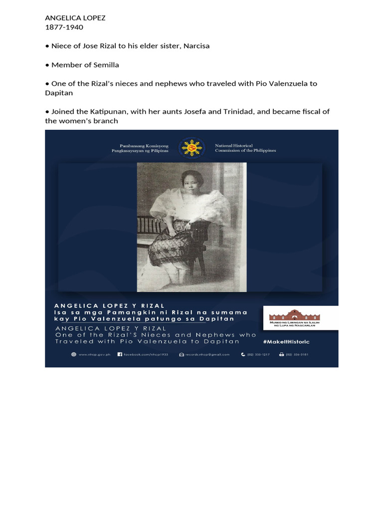 Angelica Lopez: Katipunan Contributions | PDF