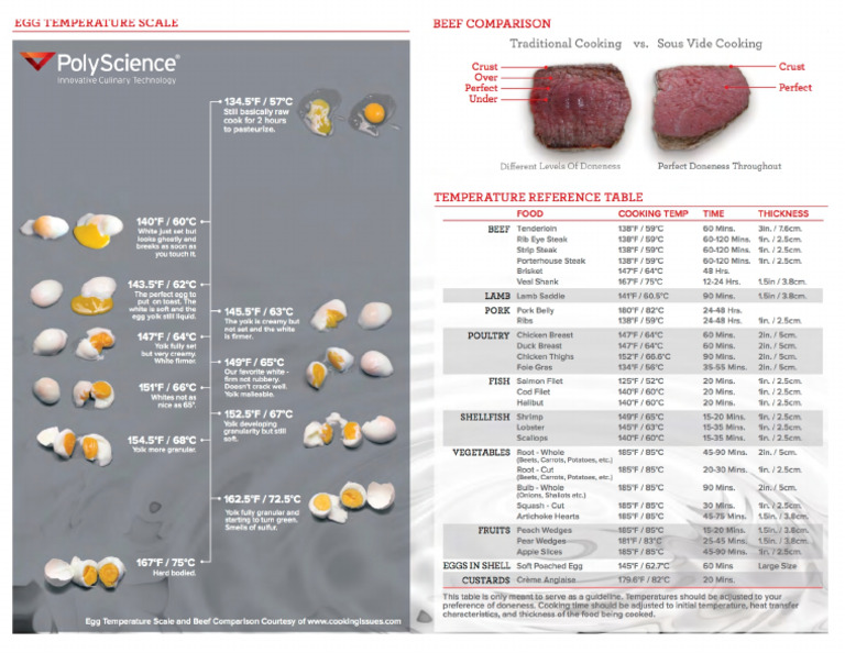 Temperature Reference Table by PolyScience | PDF