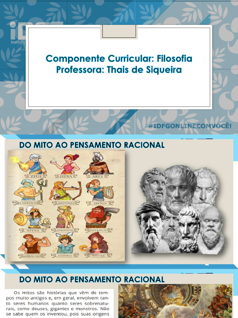 Filosofia: Do Mito ao Pensamento Racional | PDF