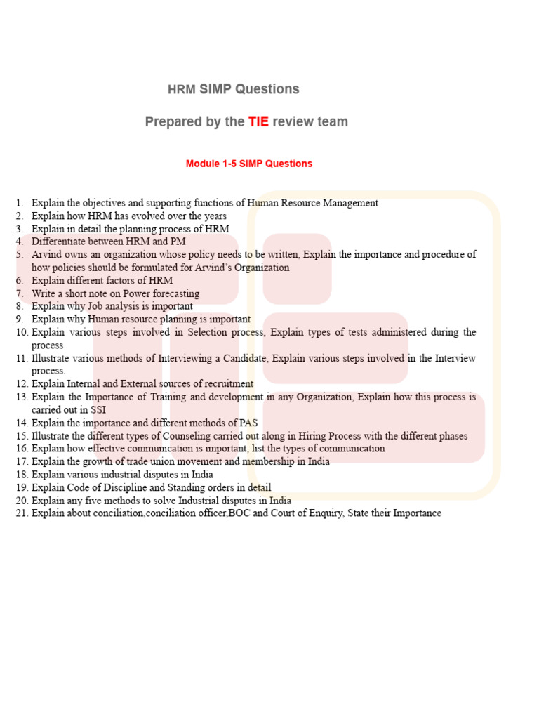 HRM Super Imp Tie 23 | PDF