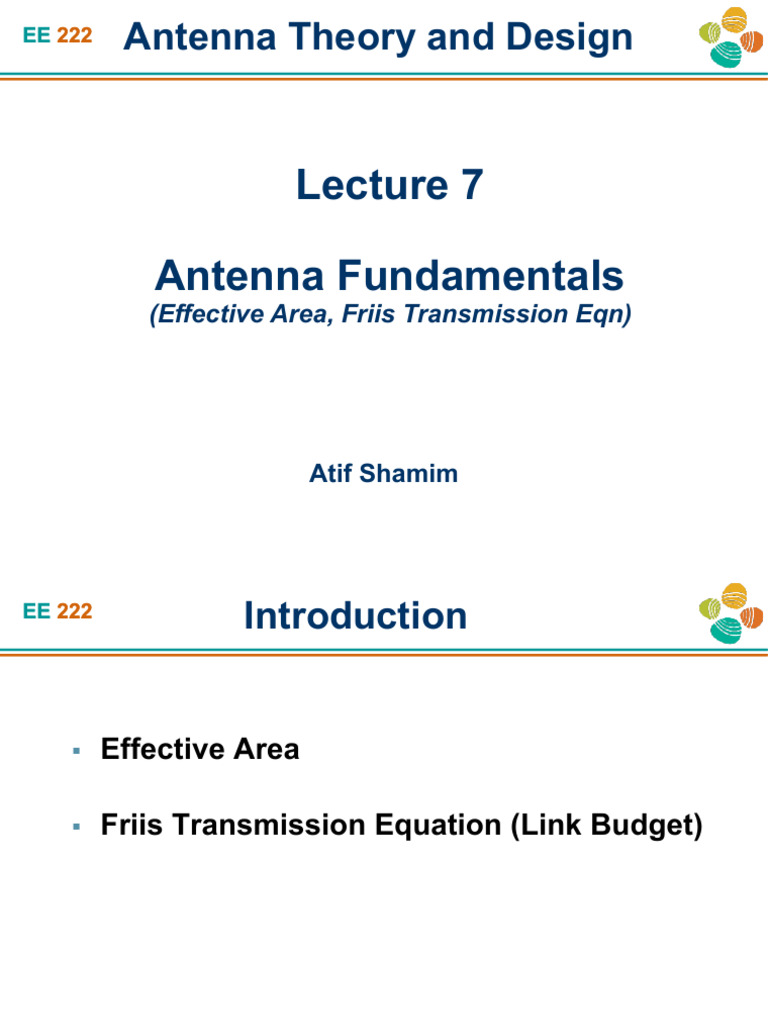 Lecture 7 | PDF | Antenna (Radio) | Wireless