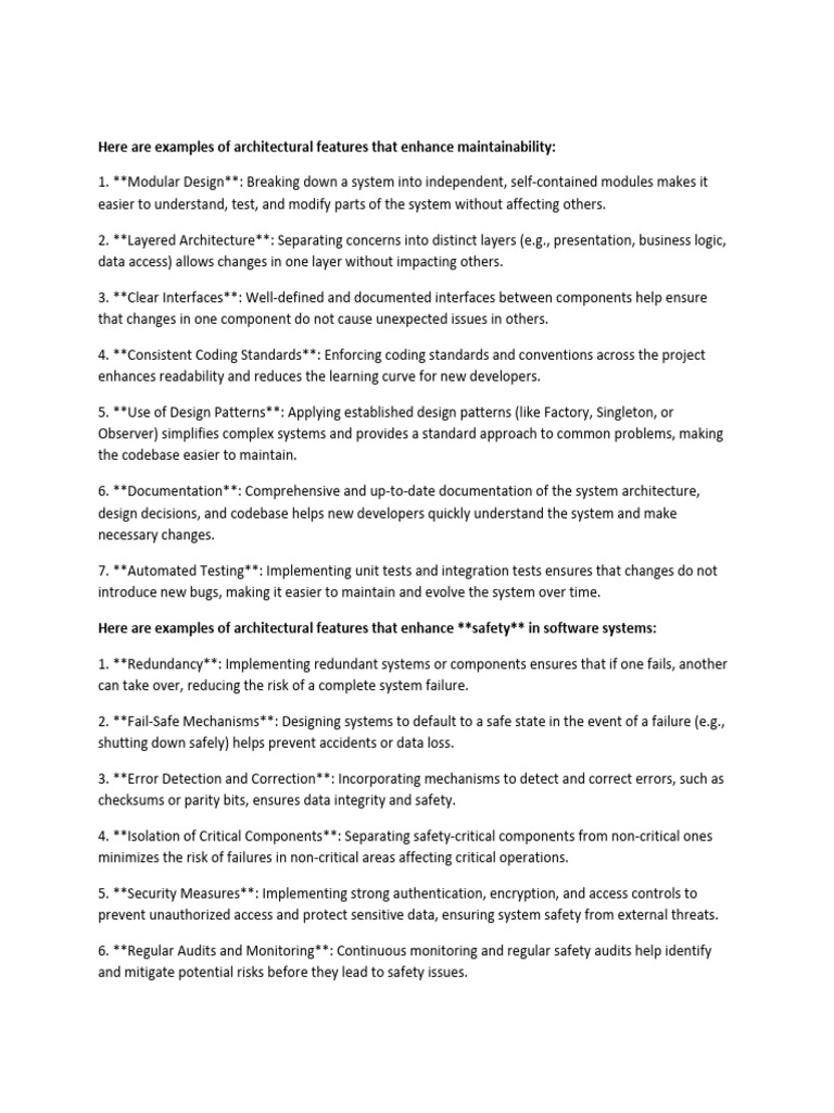 Key Architectural Features for Software Safety | PDF | Security ...