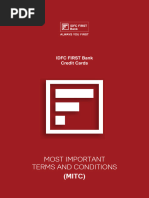 MITC Document Customer | PDF | Credit Card | Payments
