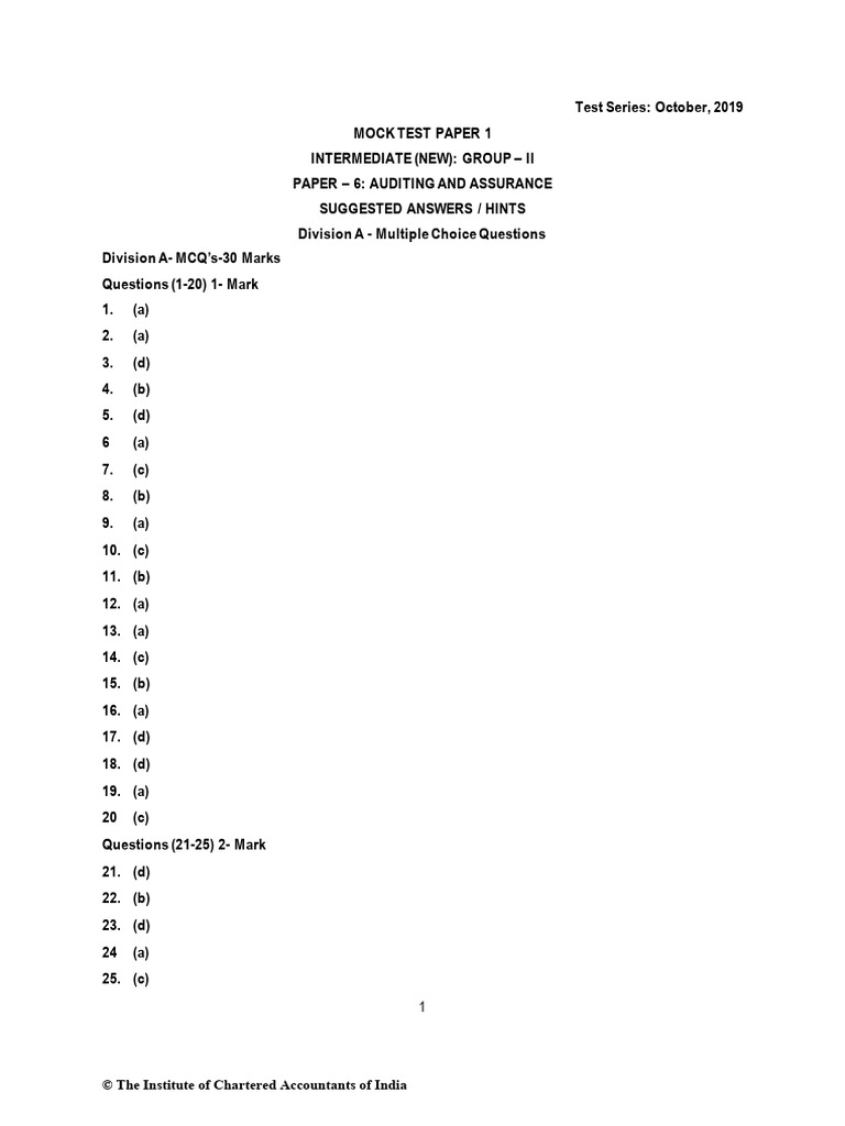 Audit Answer | PDF | Audit | Sampling (Statistics)