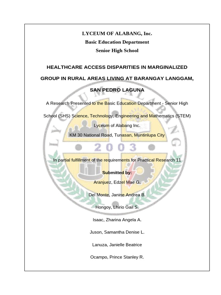 Zion - Group 1 - Healthcare Access Disparities | PDF | Health Equity ...