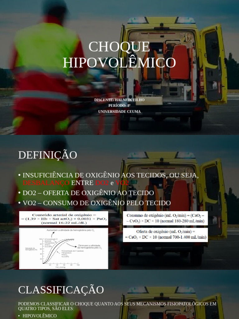 Choque Hipovolêmico: Definição e Tratamento | PDF | Choque ...