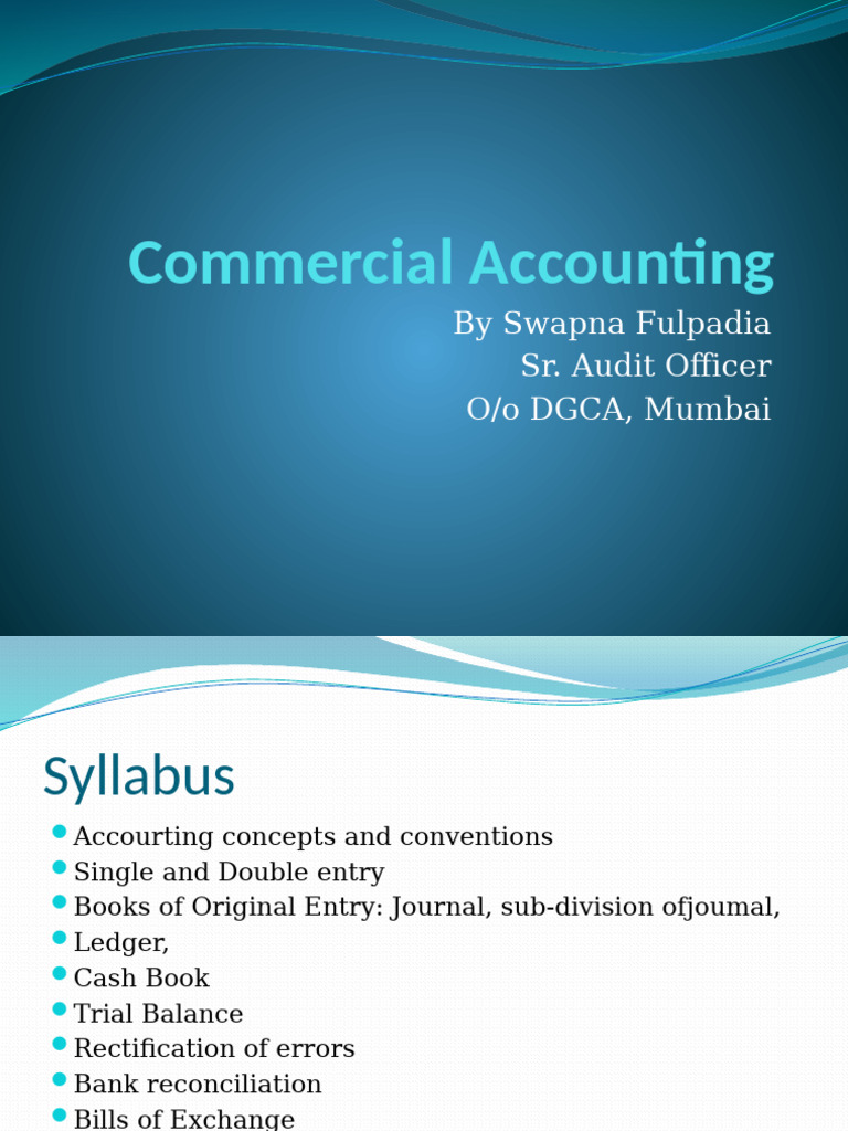 Overview of Commercial Accounting Concepts | PDF | Debits And Credits ...
