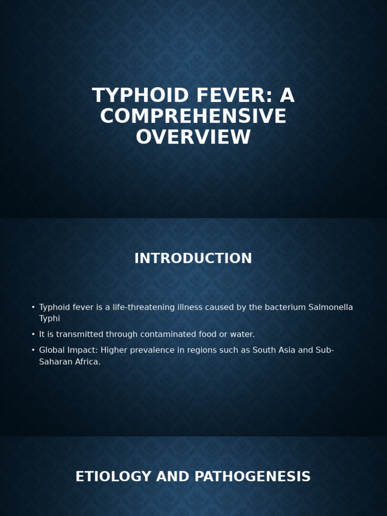 Typhoid Fever | PDF