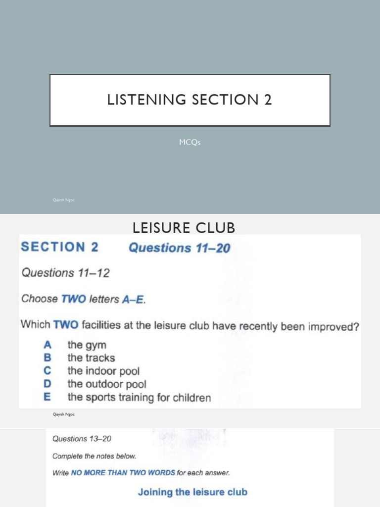 Listening MCQs | PDF