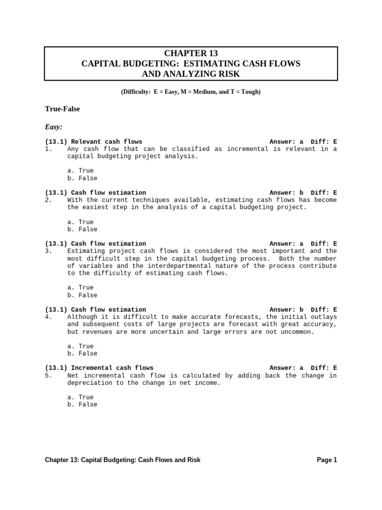 Capital Budgeting: Cash Flow Analysis | PDF | Capital Budgeting | Net ...