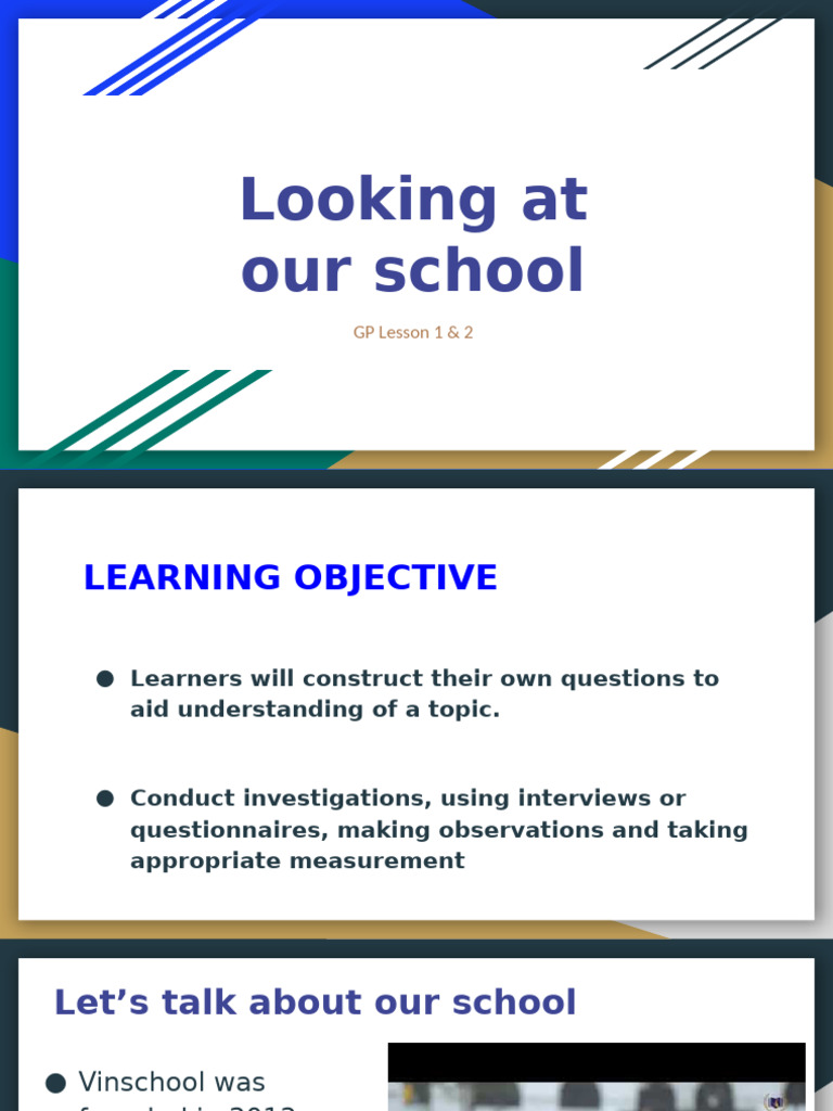 GP - Looking at Our School - Lesson 1 - 2 | PDF