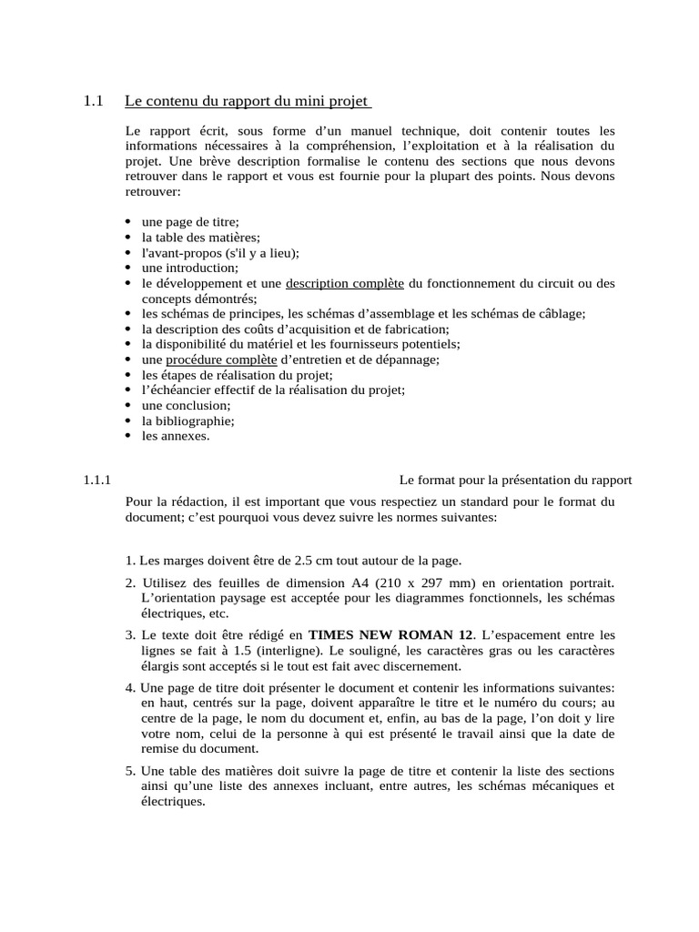 Manuel technique pour mini projet | PDF