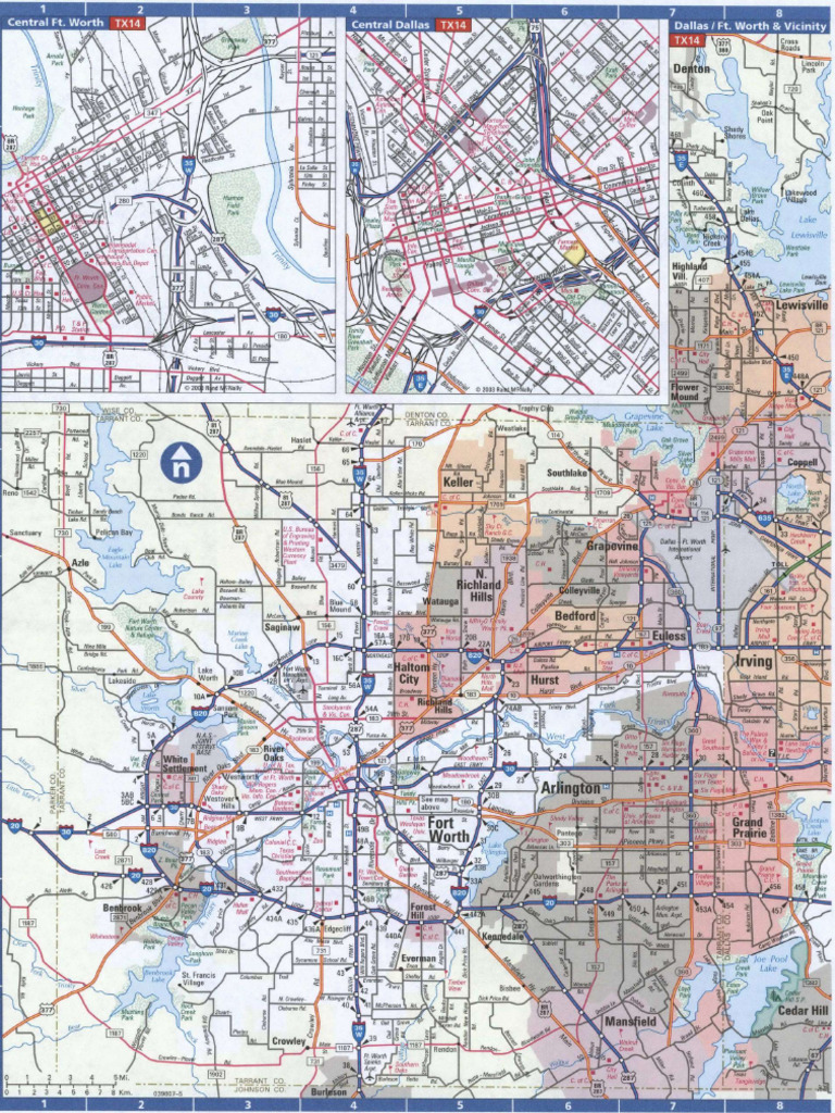 Dallas and Forth Worth Road Map | PDF