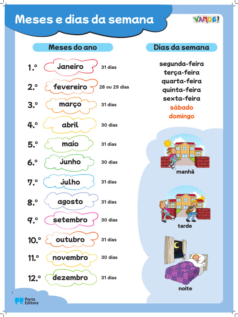 Meses e Dias da Semana em Português | PDF