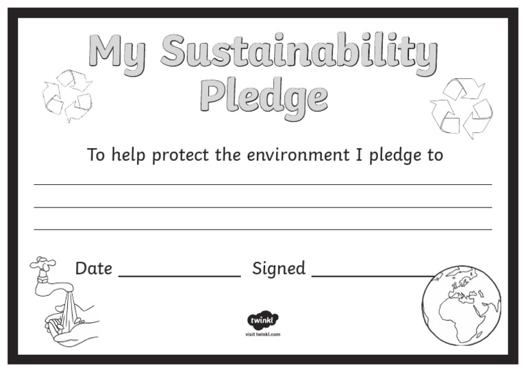 My Sustainability Pledge | PDF
