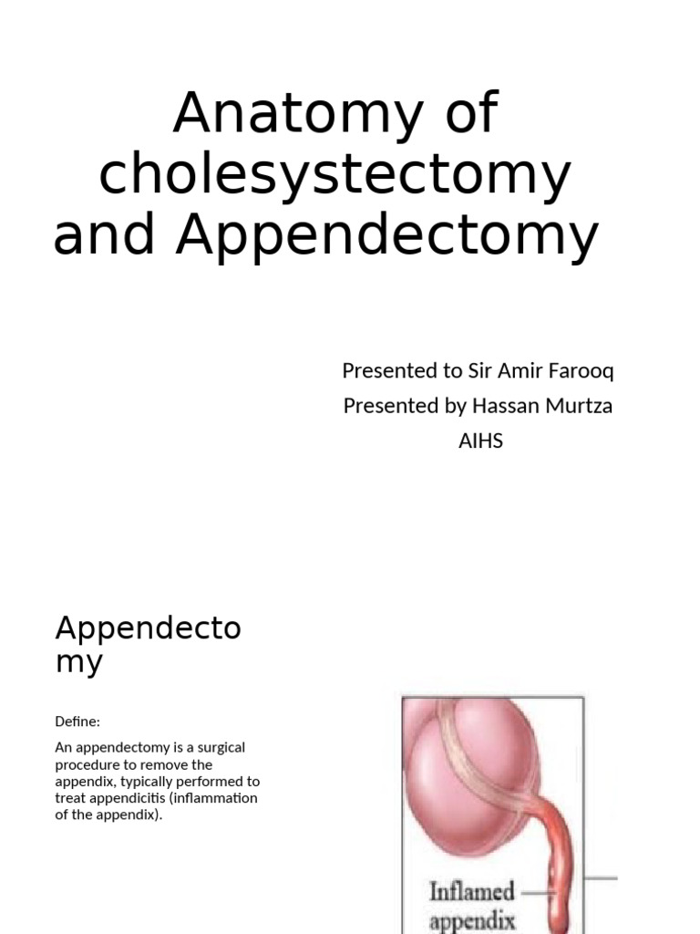Anatomy of Cholecystectomy & Appendectomy | PDF | Gallbladder | Liver