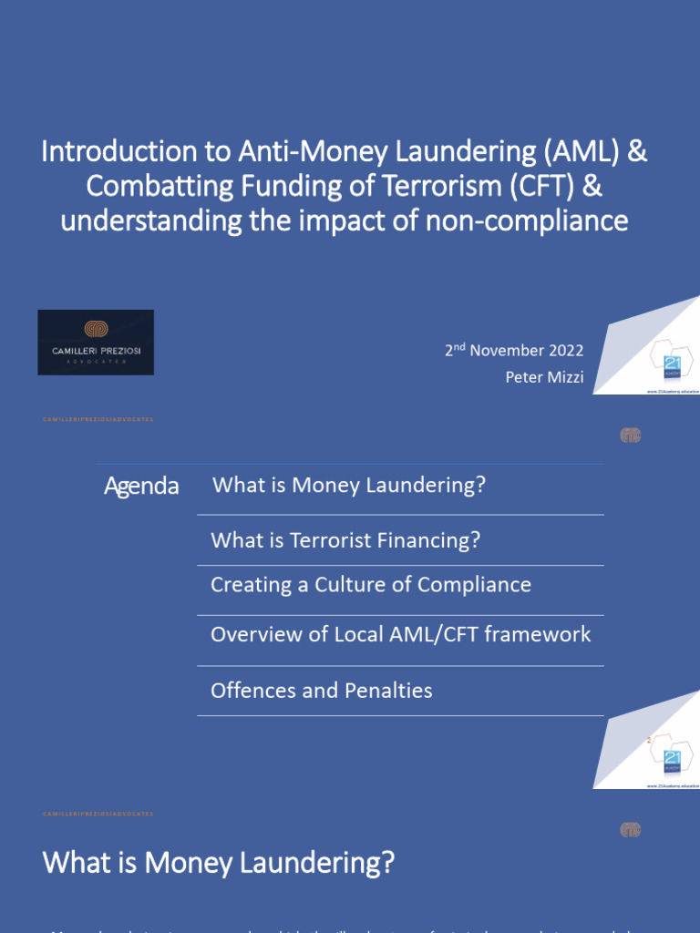 Understanding AML and CFT Compliance | PDF | Money Laundering ...