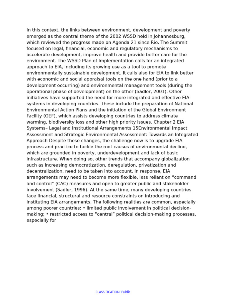 Integrated EIA for Sustainable Development | PDF