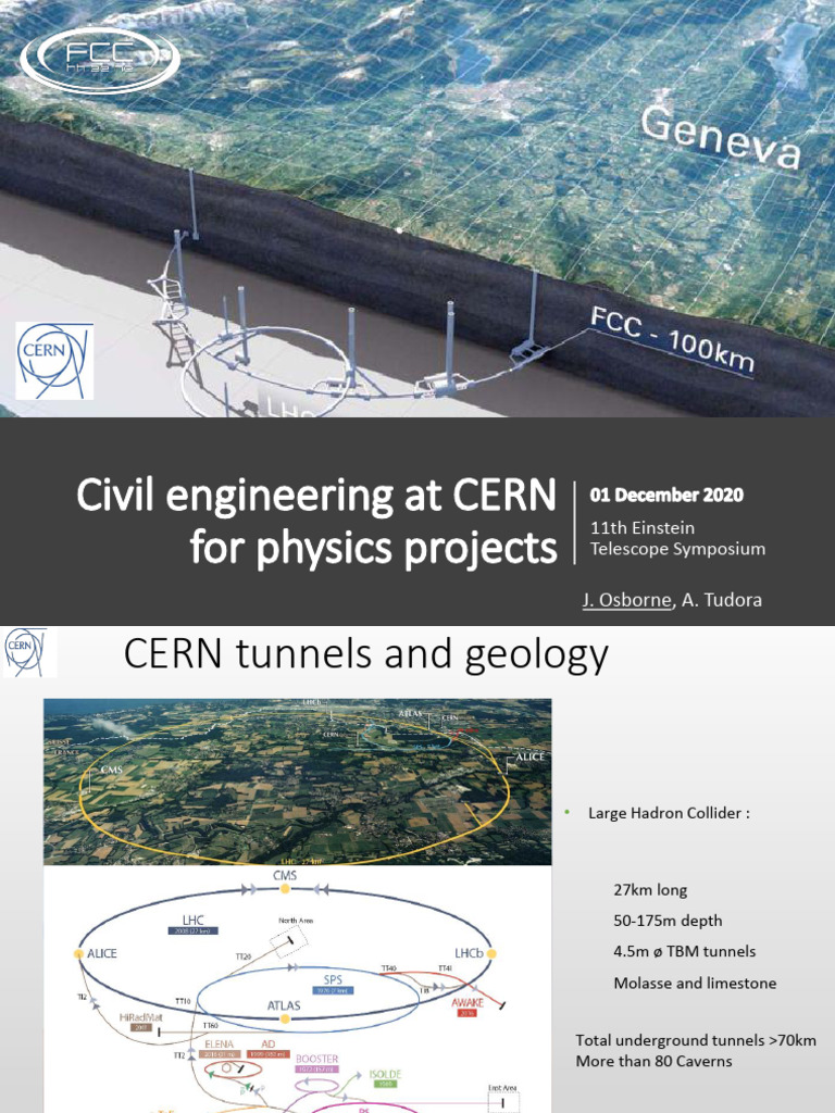 CERN Underground Civil Engineering Overview | PDF | Large Hadron ...
