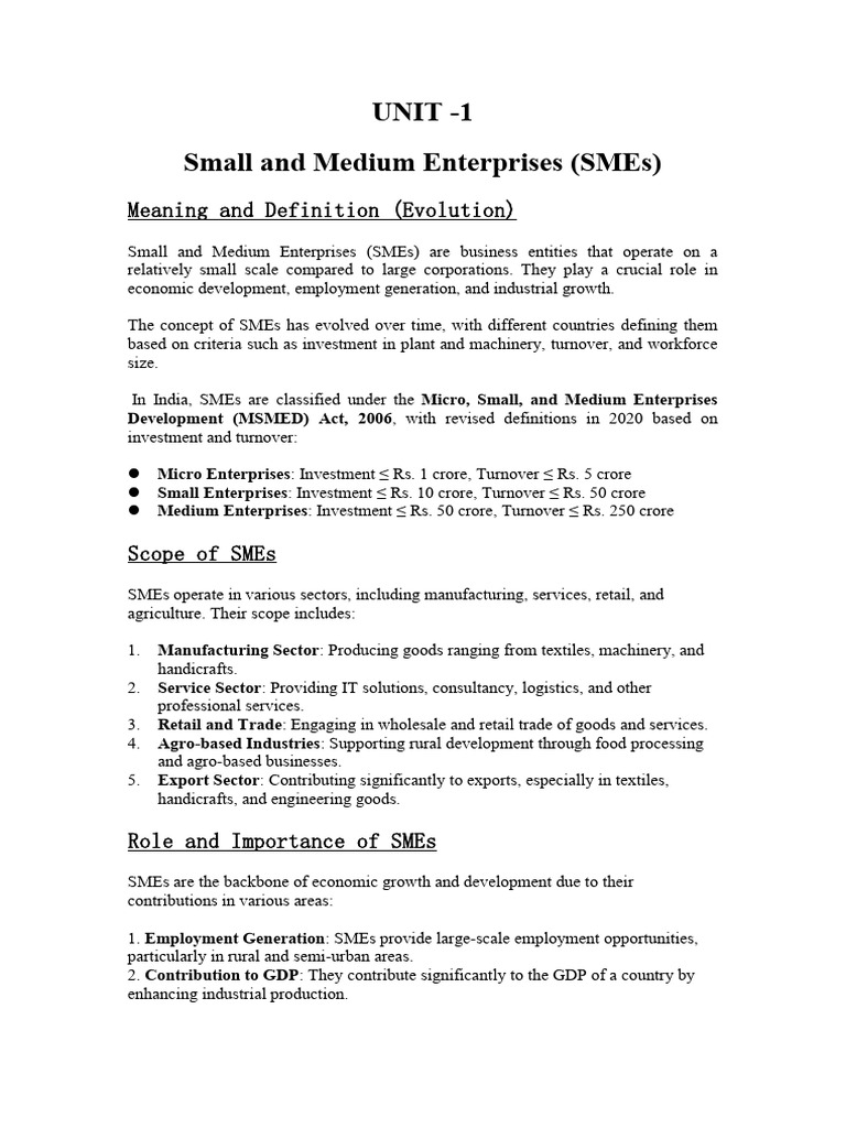 Understanding Small and Medium Enterprises | PDF | Small And Medium ...