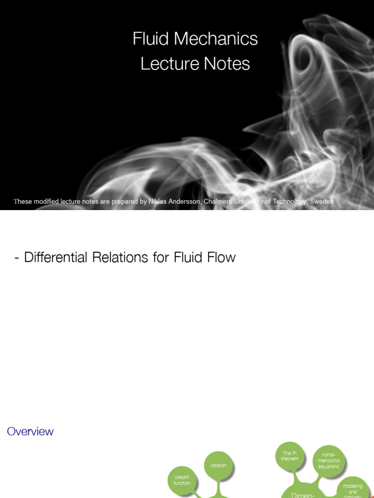 Fluid Mechanics Lecture Notes | PDF | Fluid Dynamics | Motion (Physics)