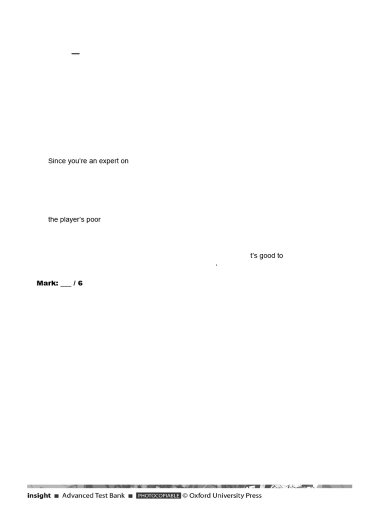 Cumulative Vocabulary Grammar Test Units 1 5 Test B Pdf Space