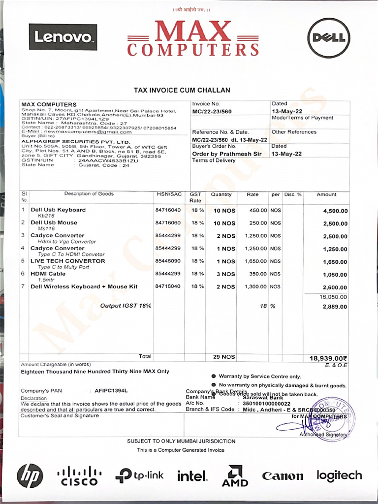 Max Invoice | PDF