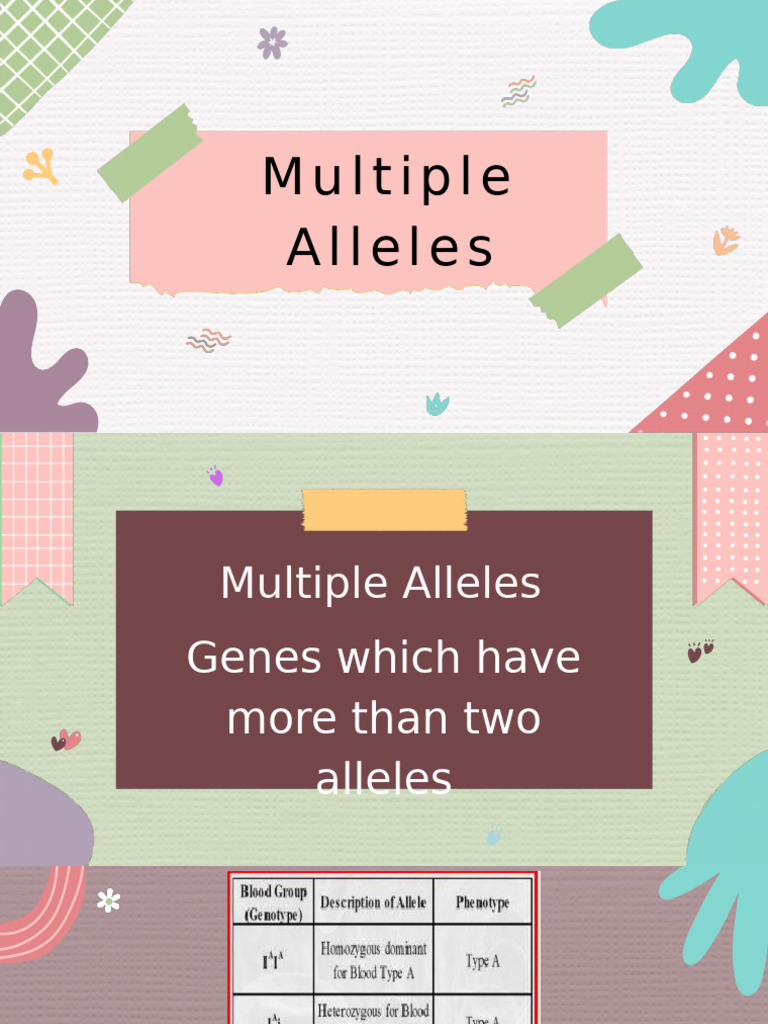 Understanding Multiple Alleles in Blood Types | PDF