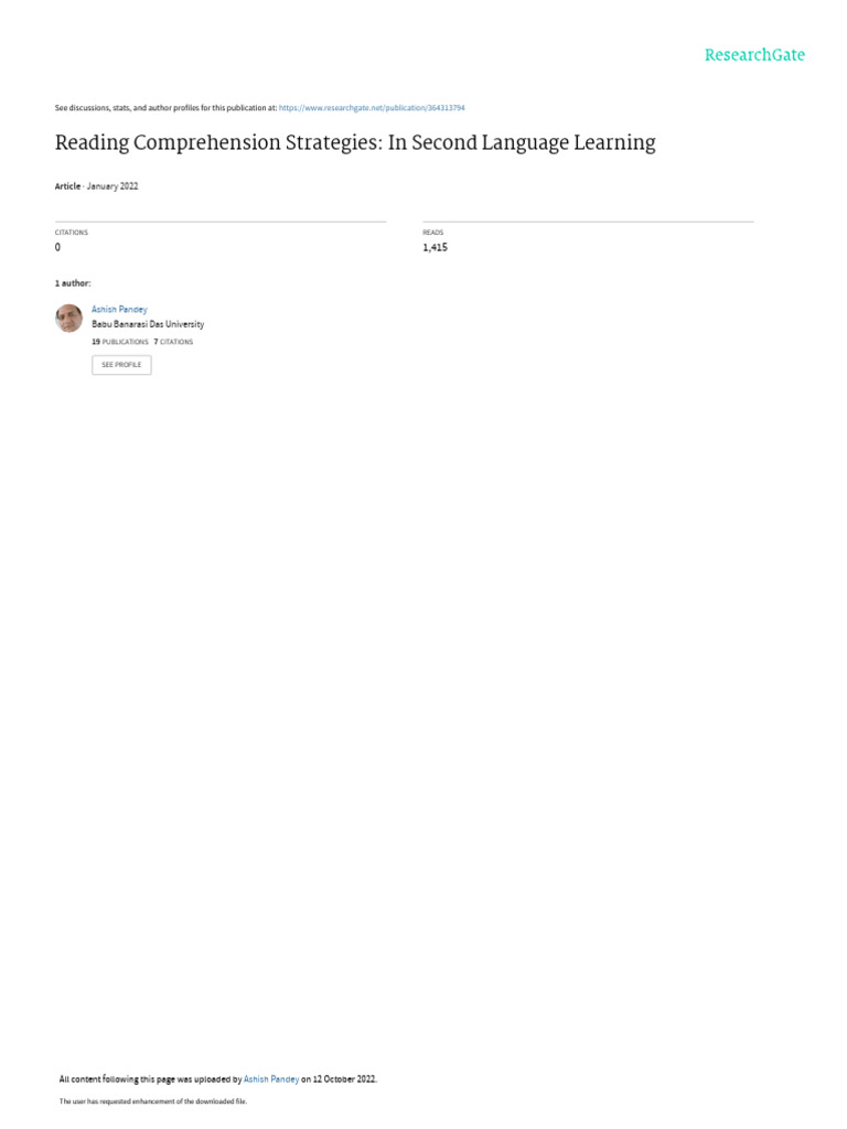 Comprehension Strategies | PDF | Reading Comprehension | Statistics