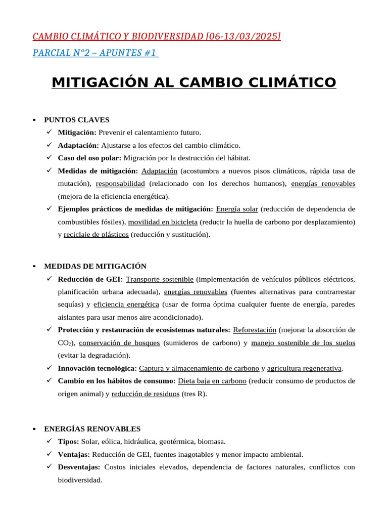 APU 1 - Mitigación Al Cambio Climático | PDF | Mitigación del cambio ...