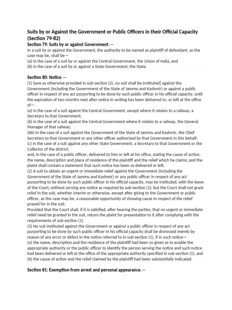 Government Suits: Key Provisions and Cases | PDF | Lawsuit | Public Law