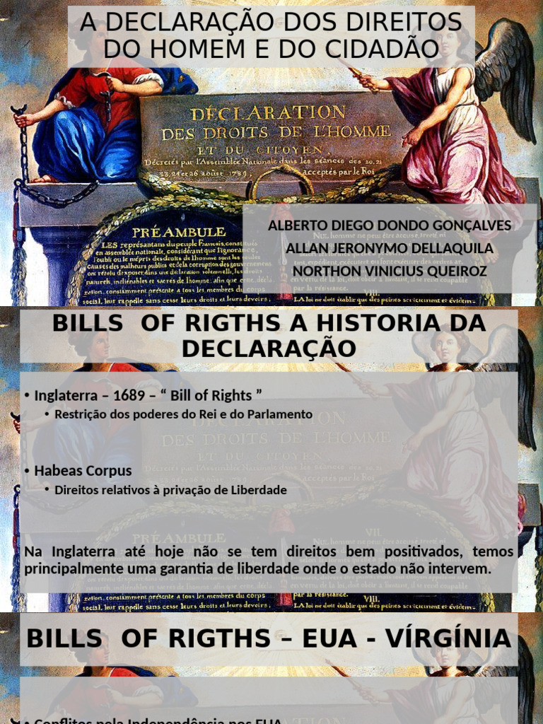 A Declaração Dos Direitos Do Homem e Do | PDF | Declaração de Direitos ...