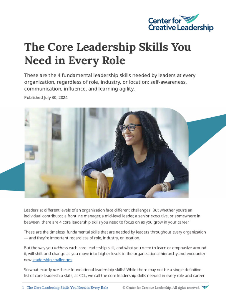 Essential Leadership Skills Overview | PDF | Leadership | Learning
