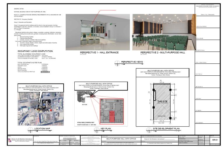 Multi-Purpose Hall Architectural Plans | PDF | Metro Manila | Manila