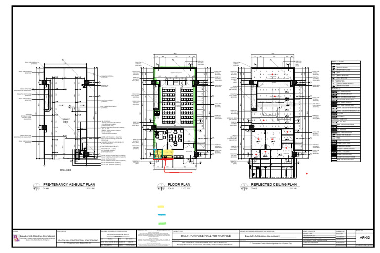 Multi-Purpose Hall Architectural Plan | PDF | Building Automation ...