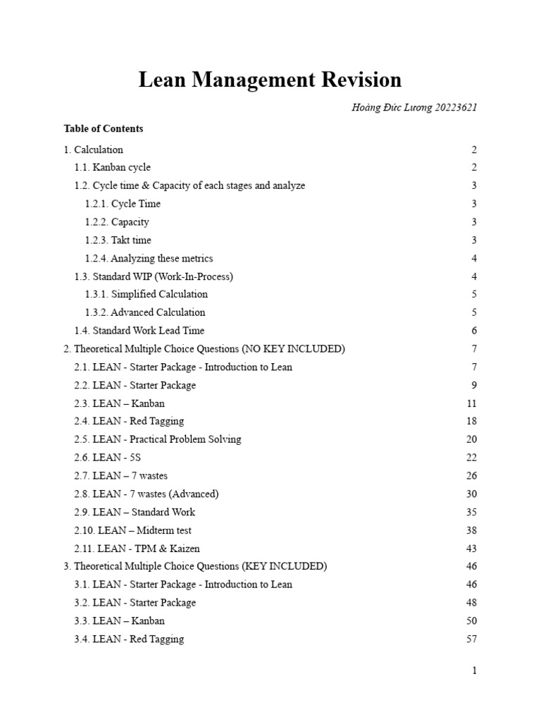 Lean Production and Kanban Insights | PDF | Inventory | Lean Manufacturing