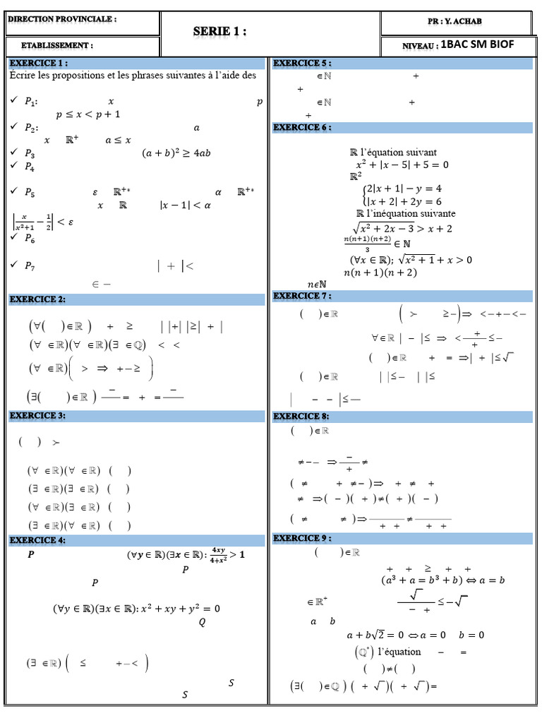 Notions de logique en mathématiques | PDF | Concepts mathématiques ...